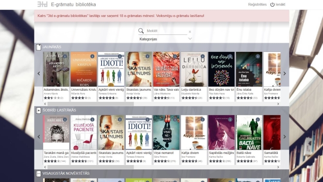 Ekrānšāviņš no 3td e-GRĀMATU bibliotēkas vietnes www.3td.lv